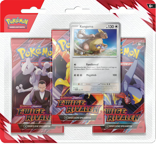 Pokemon Karmesin & Purpur - Ewige Rivalen 3-Pack Blister Kangama