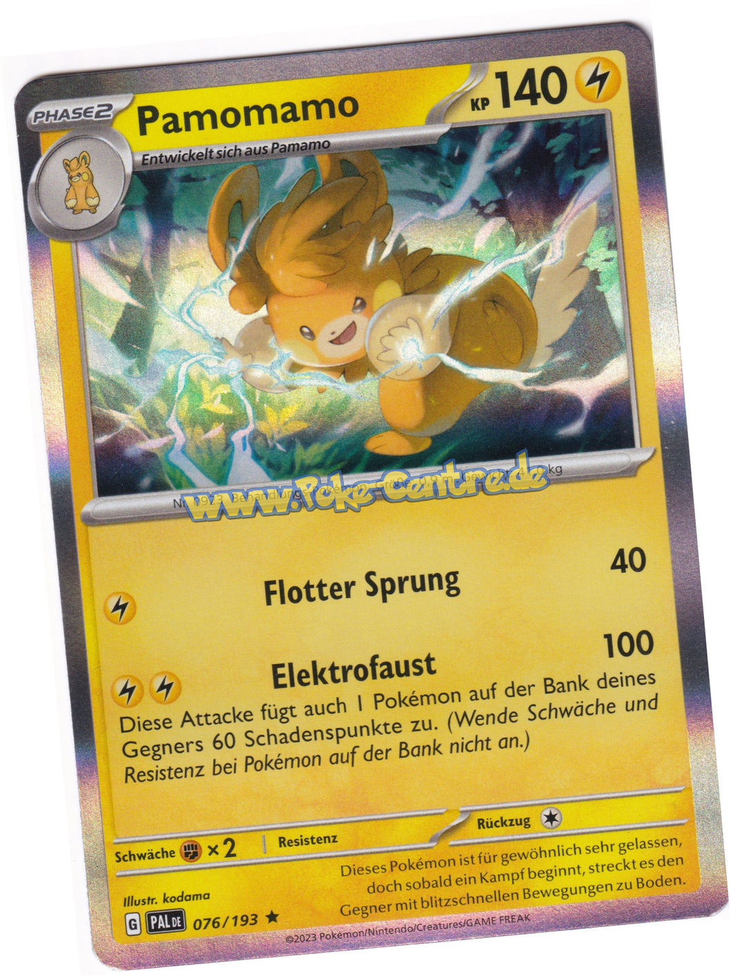Pamomamo 076/193 Rare Holo -  Entwicklungen in Paldea Deutsch