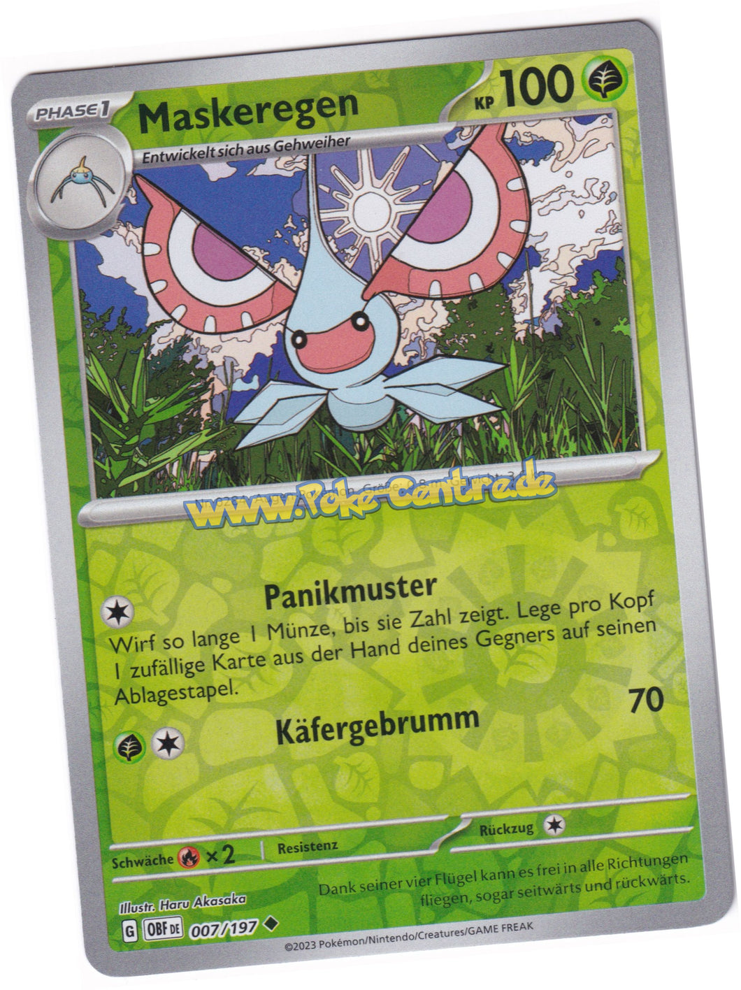 Maskeregen 007/197 Uncommon Reverse Holo - Obsidianflammen Deutsch