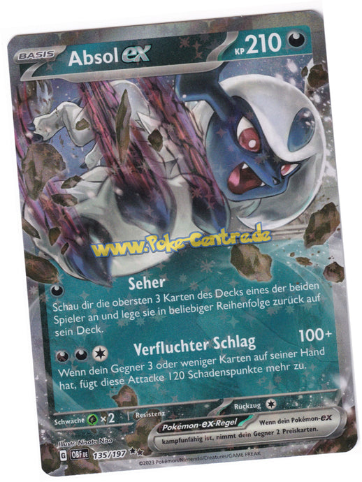 Absol-ex 135/197 Double Rare - Obsidianflammen Deutsch
