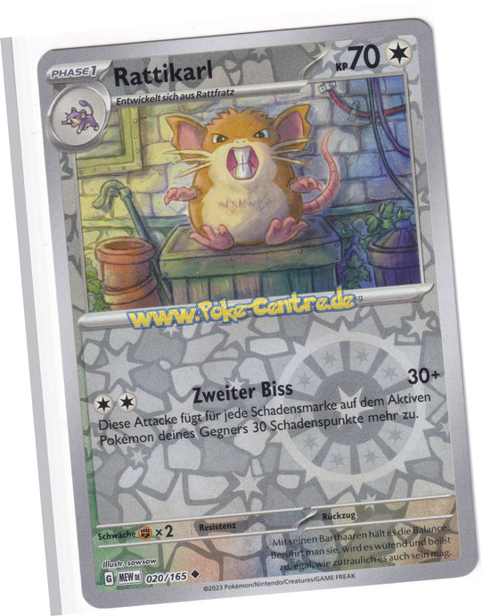 Rattikarl 020/165 Uncommon Reverse Holo - Karmesin & Purpur - 151 Deutsch
