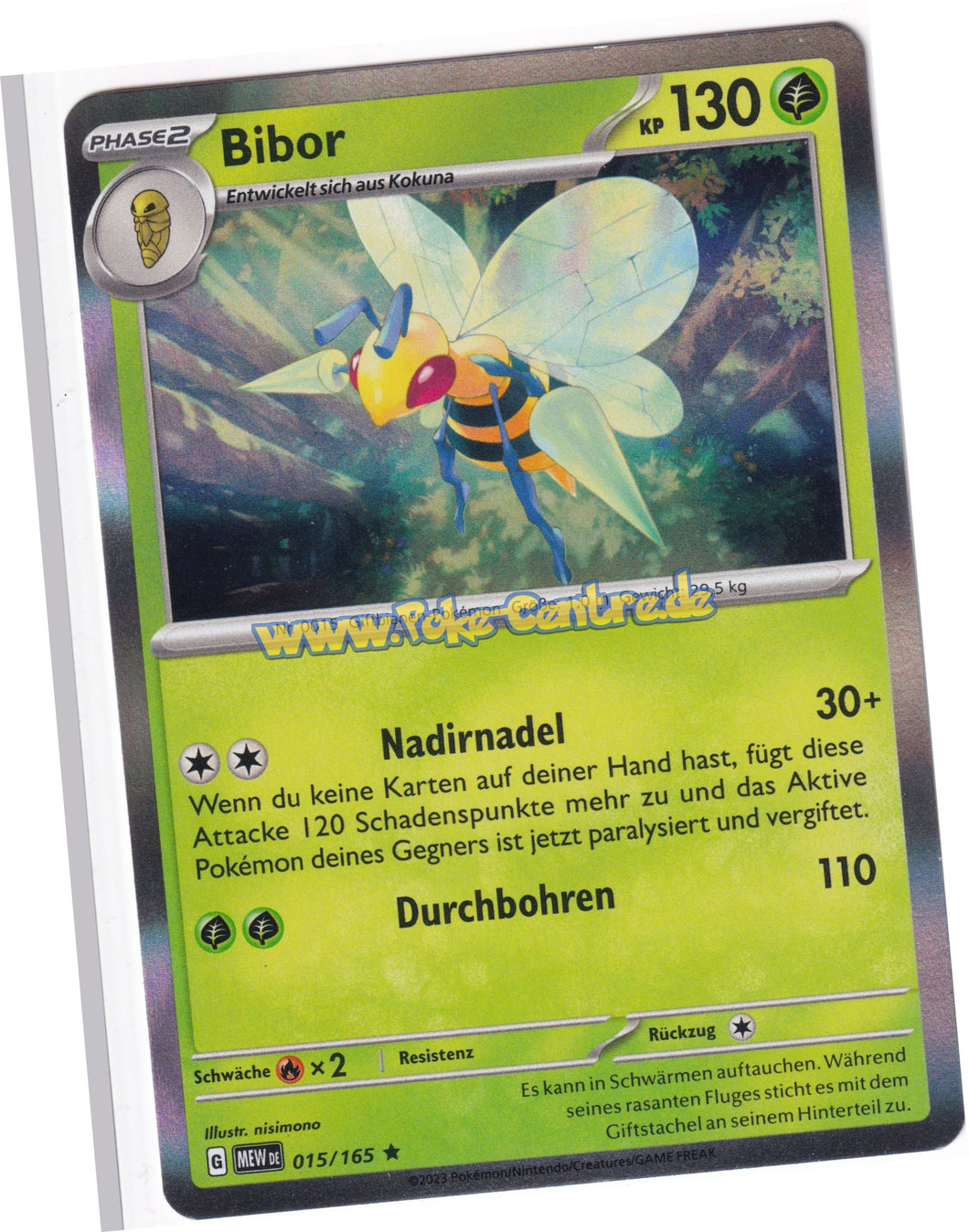 Bibor 015/165 Rare Holo - Karmesin & Purpur - 151 Deutsch