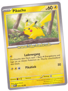 Pikachu 025/165 Common - Karmesin & Purpur - 151 Deutsch