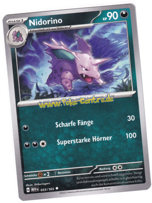 Nidorino 033/165 Uncommon - Karmesin & Purpur - 151 Deutsch