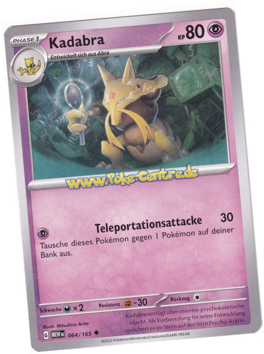 Kadabra 064/165 Uncommon - Karmesin & Purpur - 151 Deutsch