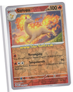 Gallopa 078/165 Uncommon Reverse Holo - Karmesin & Purpur - 151 Deutsch