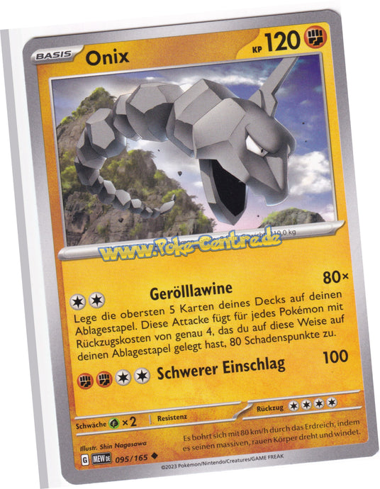 Onix 095/165 Uncommon - Karmesin & Purpur - 151 Deutsch