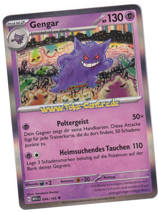 Gengar 094/165 Rare Holo - Karmesin & Purpur - 151 Deutsch