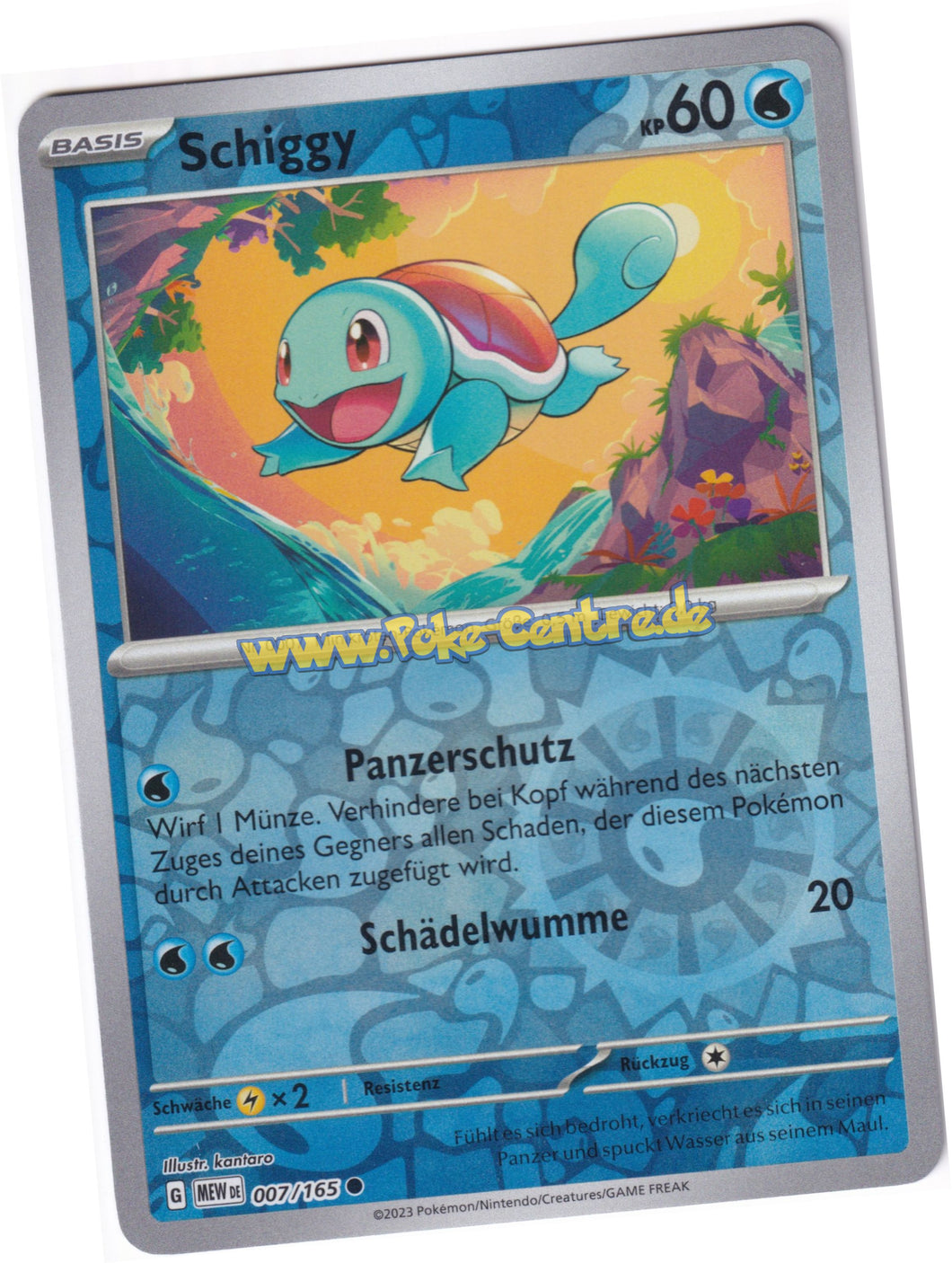 Schiggy 007/165 Common Reverse Holo - Karmesin & Purpur - 151 Deutsch