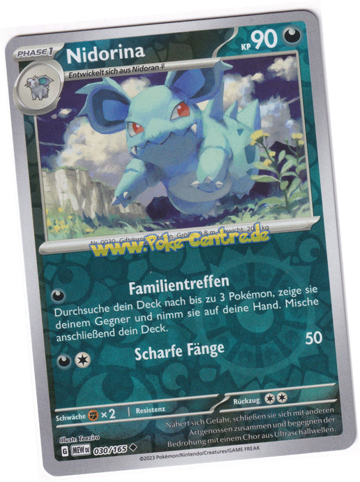 Nidorina 030/165 Uncommon Reverse Holo - Karmesin & Purpur - 151 Deutsch