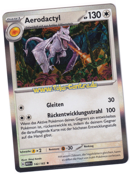 Aerodactyl 142/165 Rare Holo - Karmesin & Purpur - 151 Deutsch