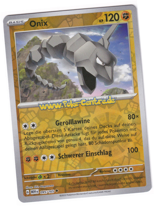 Onix 095/165 Uncommon Reverse Holo - Karmesin & Purpur - 151 Deutsch