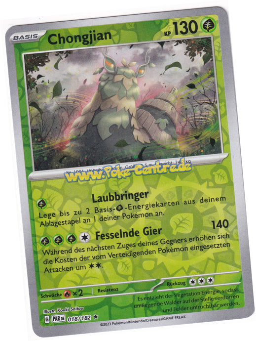 Chongjian 018/182 Rare Reverse Holo - Karmesin & Purpur - Paradoxrift Deutsch
