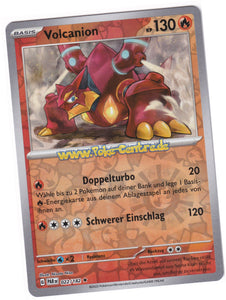 Volcanion 022/182 Rare Reverse Holo - Karmesin & Purpur - Paradoxrift Deutsch