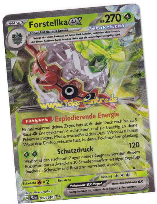 Forstellka-ex 002/091 Double Rare - Karmesin & Purpur - Paldeas Schicksale Deutsch