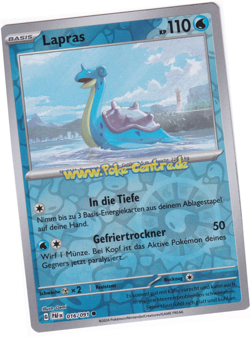 Lapras 016/091 Common Reverse Holo - Karmesin & Purpur - Paldeas Schicksale Deutsch