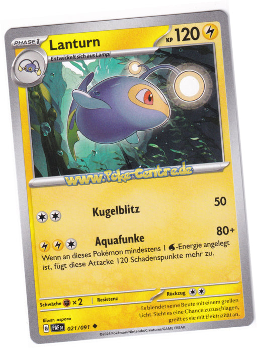 Lanturn 021/091 Uncommon Reverse Holo - Karmesin & Purpur - Paldeas Schicksale Deutsch
