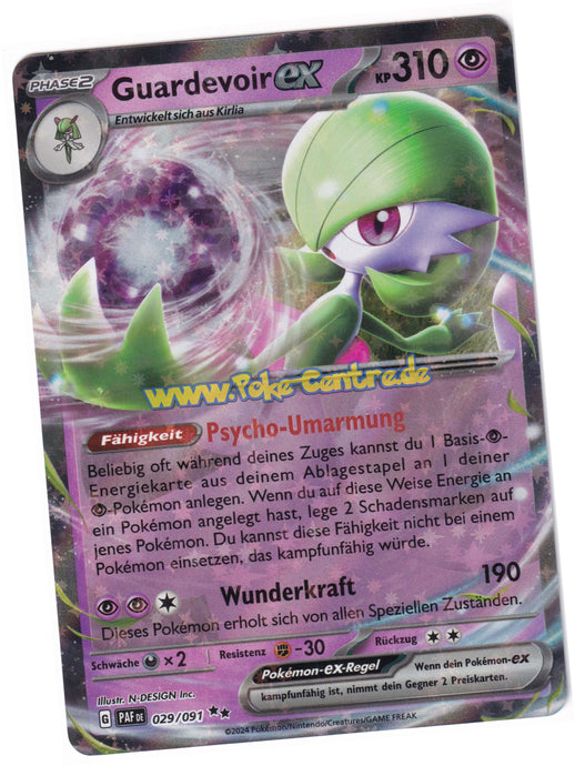 Guardevoir-ex 029/091 Double Rare - Karmesin & Purpur - Paldeas Schicksale Deutsch