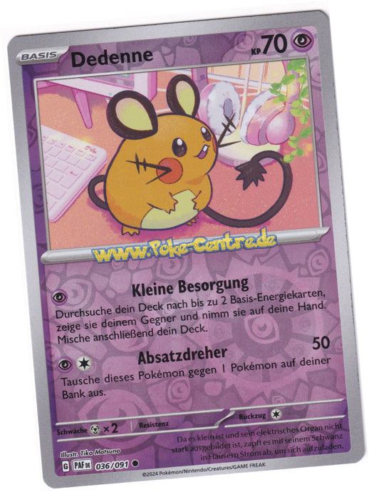 Dedenne 036/091 Common Reverse Holo - Karmesin & Purpur - Paldeas Schicksale Deutsch