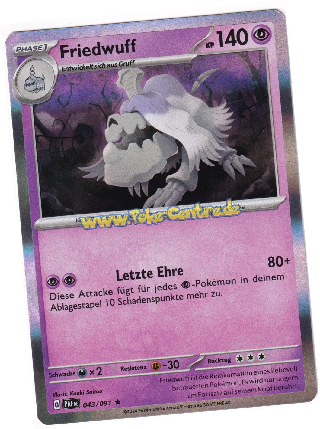 Friedwuff 043/091 Rare Holo - Karmesin & Purpur - Paldeas Schicksale Deutsch