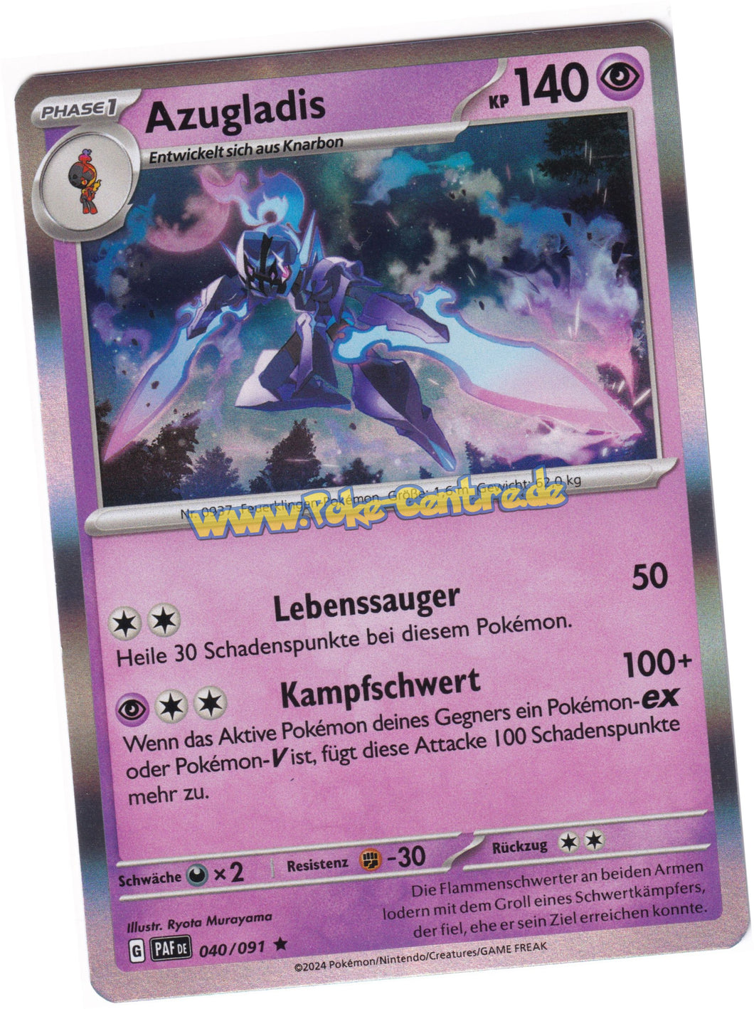 Azugladis 040/091 Rare Holo - Karmesin & Purpur - Paldeas Schicksale Deutsch