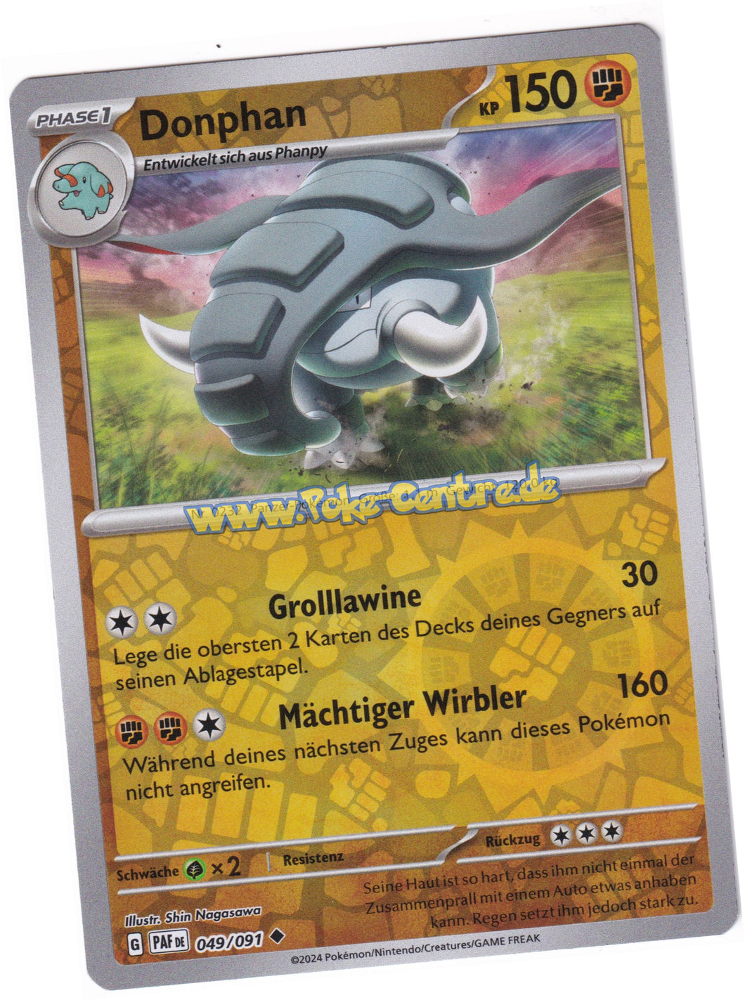 Donphan 049/091 Uncommon Reverse Holo - Karmesin & Purpur - Paldeas Schicksale Deutsch