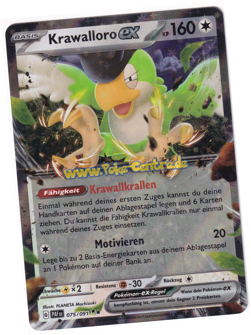 Krawalloro EX 075/091 Double Rare - Karmesin & Purpur - Paldeas Schicksale Deutsch