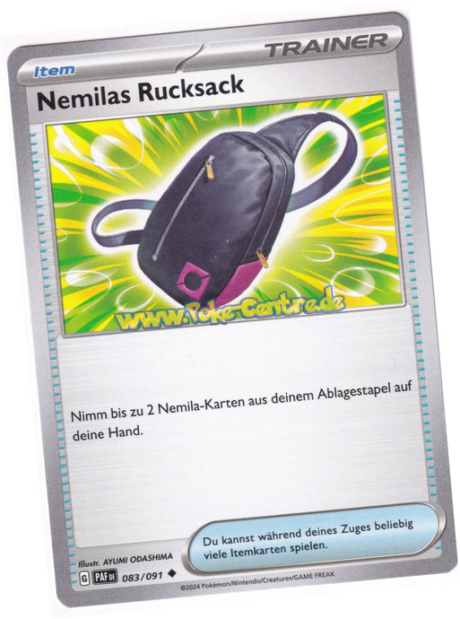 Nemilas Rucksack 083/091 Uncommon - Karmesin & Purpur - Paldeas Schicksale Deutsch