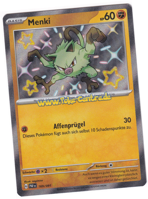 Menki 169/091 Shiny Rare - Karmesin & Purpur - Paldeas Schicksale Deutsch
