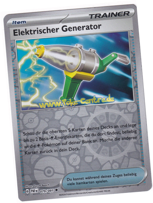 Elektrischer Generator 079/091 Uncommon Reverse Holo - Karmesin & Purpur - Paldeas Schicksale Deutsch