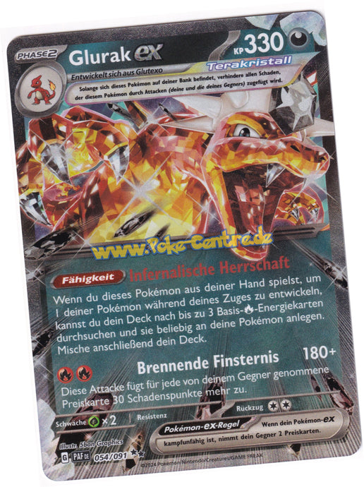 Glurak-ex 054/091 Double Rare - Karmesin & Purpur - Paldeas Schicksale Deutsch