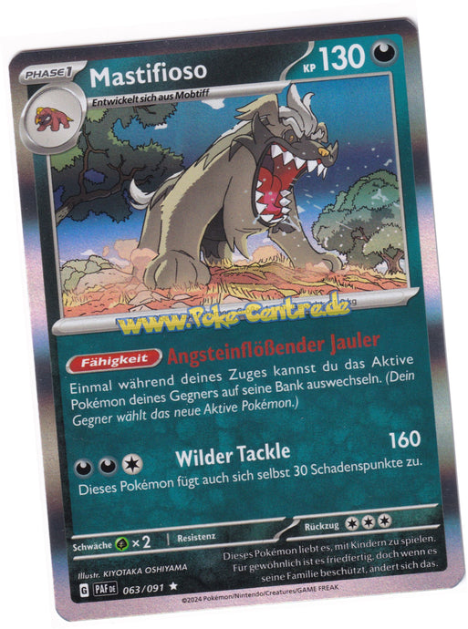 Mastifioso 063/091 Rare Holo - Karmesin & Purpur - Paldeas Schicksale Deutsch