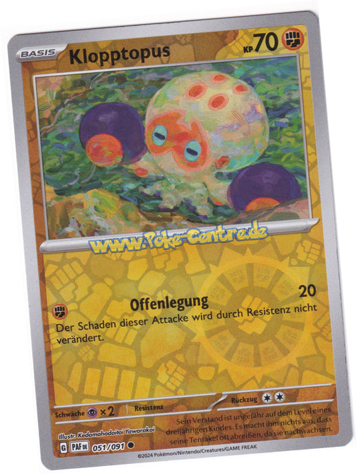Klopptopus 051/091 Common Reverse Holo - Karmesin & Purpur - Paldeas Schicksale Deutsch