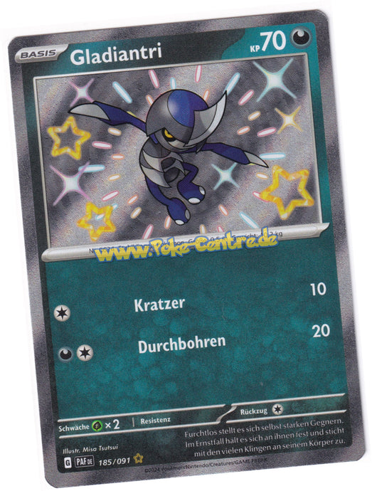 Gladiantri 185/091 Shiny Rare - Karmesin & Purpur - Paldeas Schicksale Deutsch