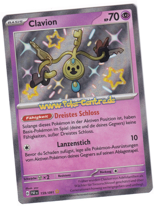Clavion 159/091 Shiny Rare - Karmesin & Purpur - Paldeas Schicksale Deutsch