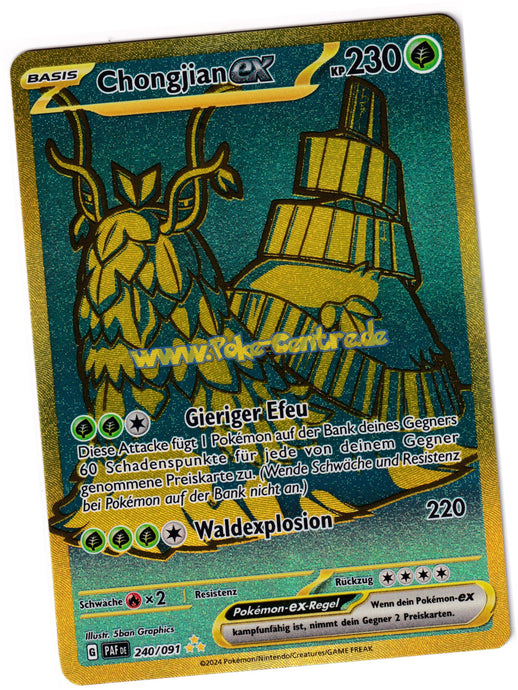 Chongjian ex 240/091 Secret Rare - Karmesin & Purpur - Paldeas Schicksale Deutsch