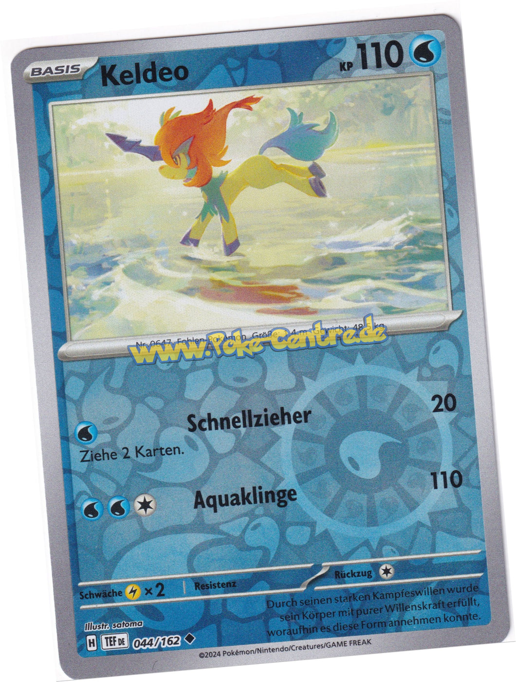 Keldeo 044/162 Uncommon Reverse Holo - Karmesin & Purpur - Gewalten der Zeit Deutsch
