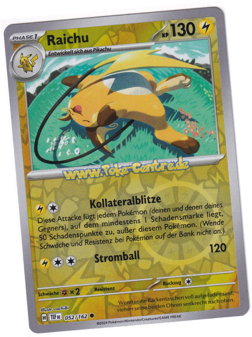 Raichu 052/162 Common Reverse Holo - Karmesin & Purpur - Gewalten der Zeit Deutsch