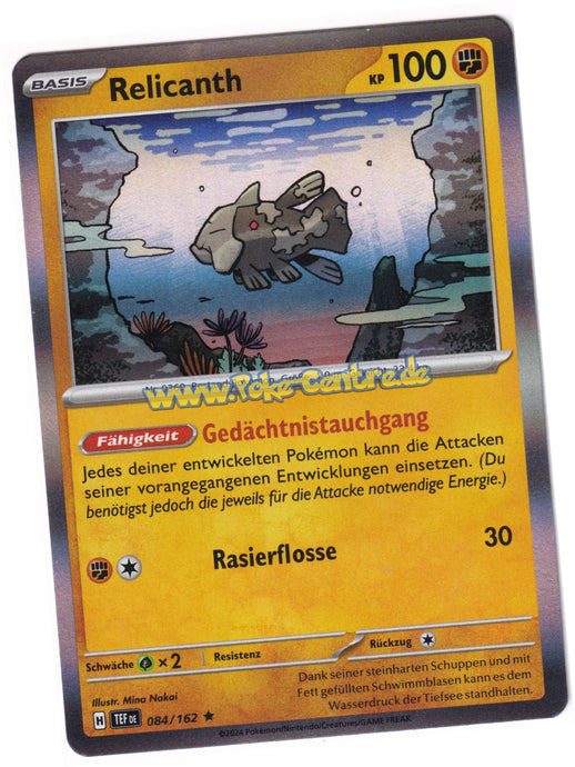 Relicanth 084/162 Rare Holo - Karmesin & Purpur - Gewalten der Zeit Deutsch