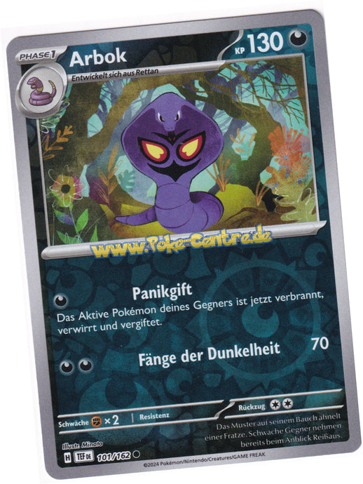 Arbok 101/162 Common Reverse Holo - Karmesin & Purpur - Gewalten der Zeit Deutsch