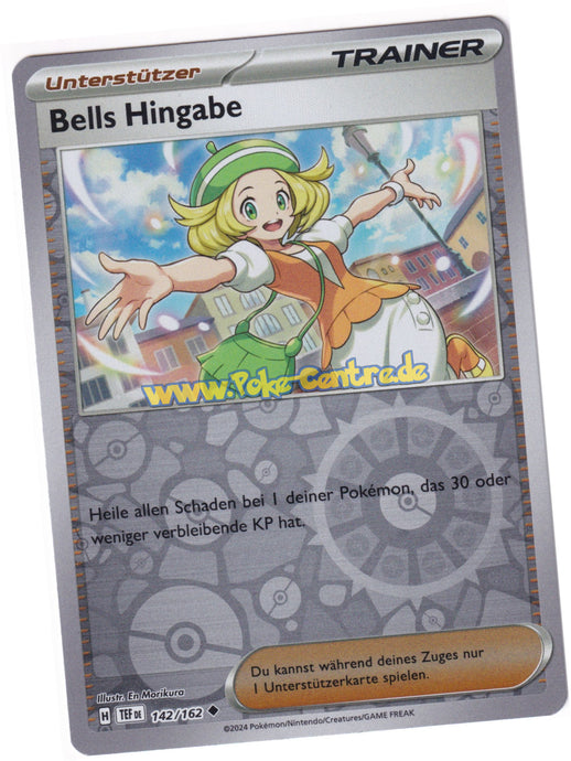Bells Hingabe 142/162 Uncommon Reverse Holo - Karmesin & Purpur - Gewalten der Zeit Deutsch