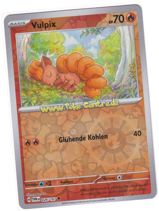 Vulpix 026/167 Common Reverse Holo - Karmesin & Purpur - Maskerade im Zwielicht Deutsch