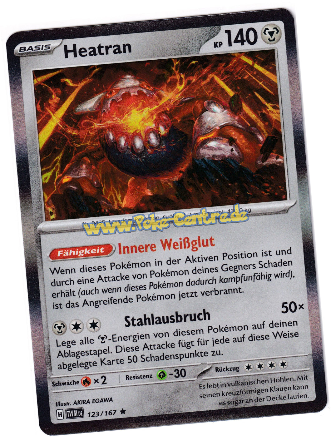 Heatran 123/167 Rare Holo - Karmesin & Purpur - Maskerade im Zwielicht Deutsch
