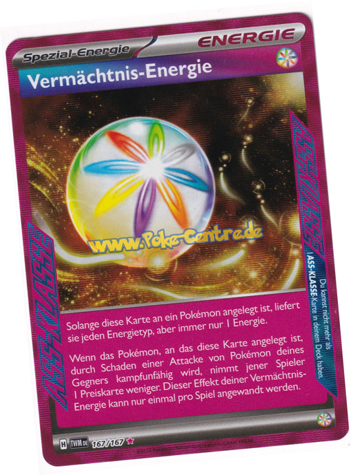 Vermächtnis-Energie 167/167 ACE Rare - Karmesin & Purpur - Maskerade im Zwielicht Deutsch