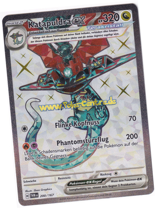 Katapuldra-ex 200/167 Ultra Rare - Karmesin & Purpur - Maskerade im Zwielicht Deutsch