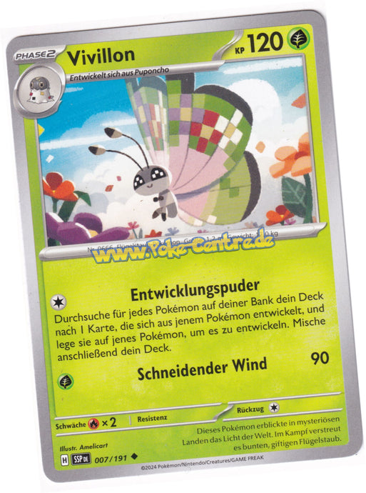 Vivillon 007/191 Uncommon - Karmesin & Purpur - Stürmische Funken Deutsch