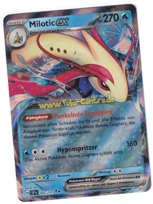 Milotic-ex 042/191 Double Rare  - Karmesin & Purpur - Stürmische Funken Deutsch