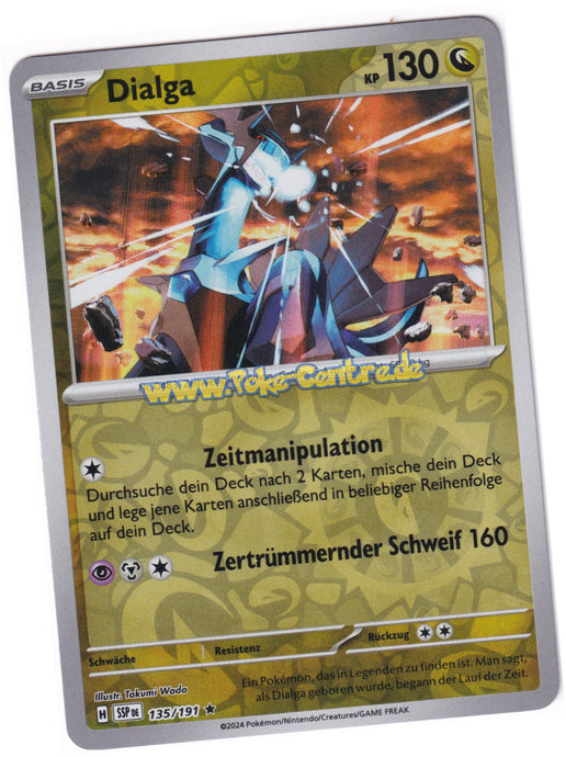 Dialga 135/191 Rare Reverse Holo - Karmesin & Purpur - Stürmische Funken Deutsch