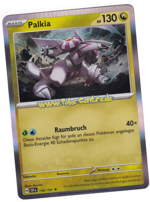 Palkia 136/191 Rare Holo - Karmesin & Purpur - Stürmische Funken Deutsch