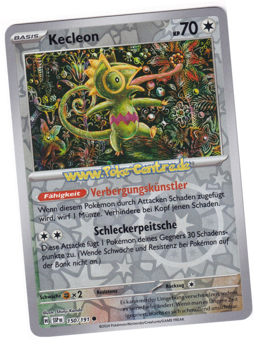 Kecleon 150/191 Common Reverse Holo - Karmesin & Purpur - Stürmische Funken Deutsch